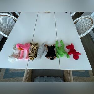 TY Beanie Babies with PVC Pellets Colorful Plush Animal Set - no hang tags